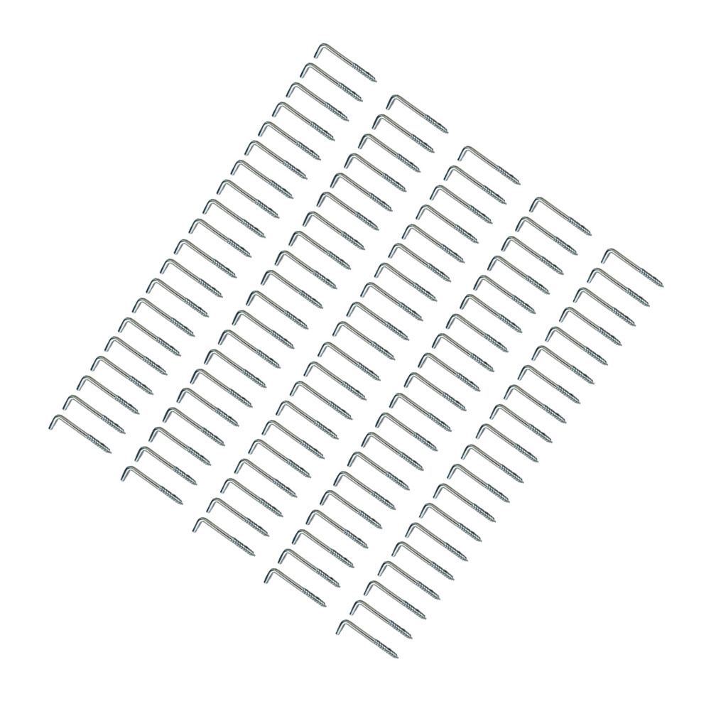 L Shaped Screw Hooks 100 pcs f - Home Improvement Retailers review and price